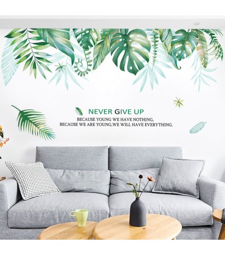 WST030 - Green leaf living room Sticker